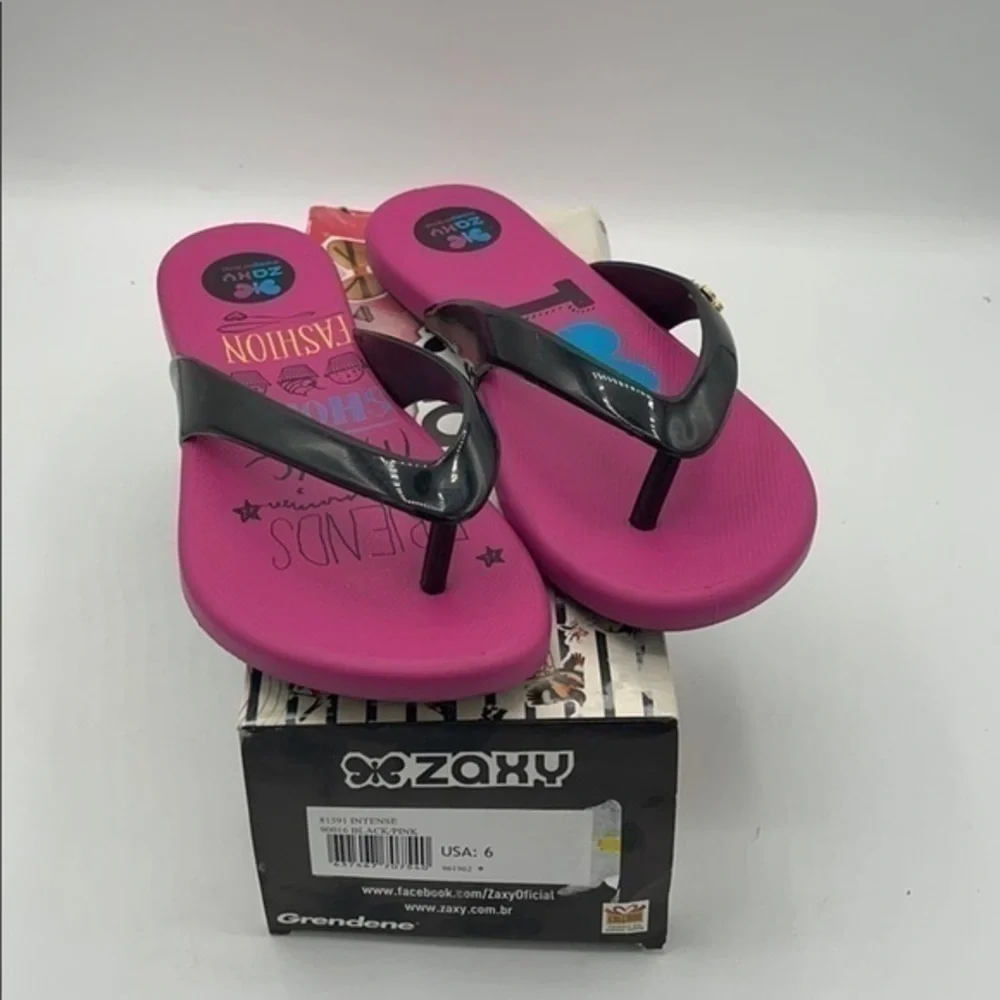 ZAXY Black & Pink intense flip flops
